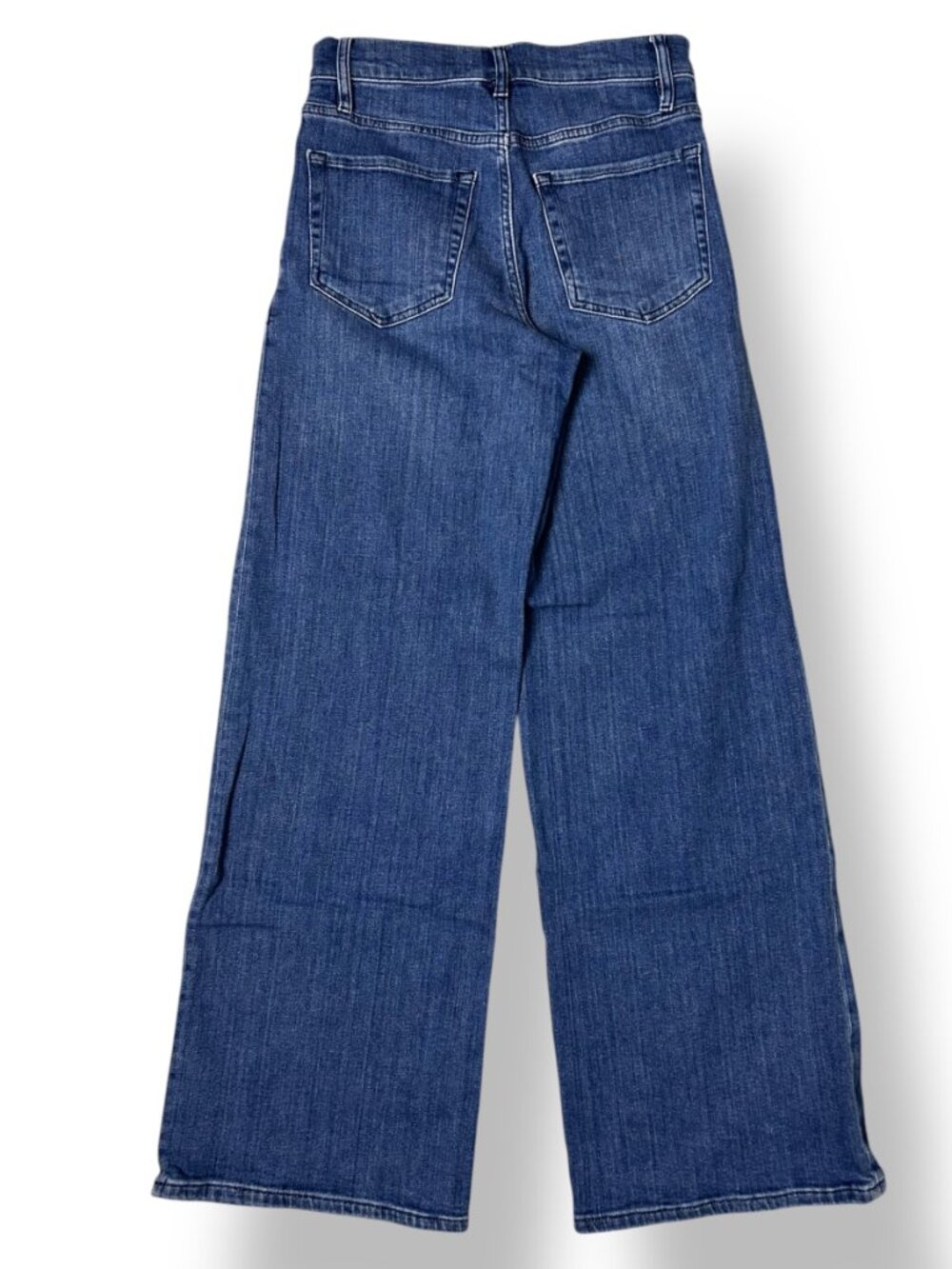 Frame Le Slim Palazzo High-Rise Wide Leg Medium Wash Jeans Size 26 - Picture 2 of 5